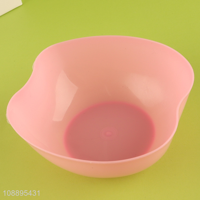 New product 4pcs stackable reusable food grade plastic salad bowls