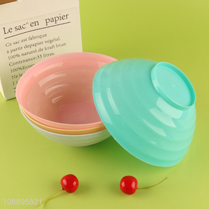 New product 4pcs reusable plastic <em>bowl</em> set microwave safe noodle bowls