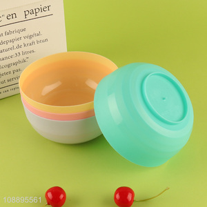 New arrival 4pcs/set plastic bowls snacks breakfast fruit bowls