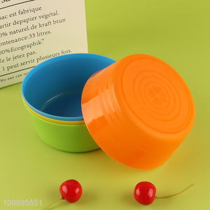 High quality 4pcs colorful microwave dishwasher safe plastic bowls