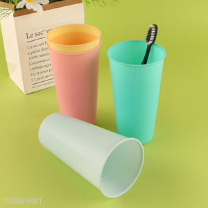 New arrival 4pcs bathroom tumblers toothbrush cups mouthwash cups