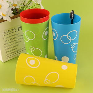 Good price 4pcs plastic drinking cups toothbrush cups for bathroom