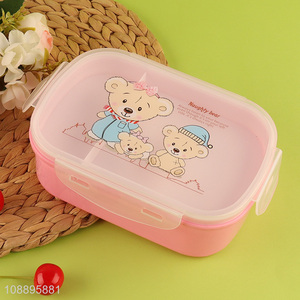 Good quality 2-layer food grade plastic bento lunch box for kids
