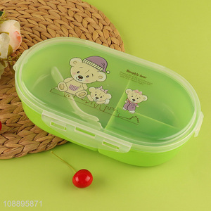 High quality leakproof kids bento lunch box with 3 compartments