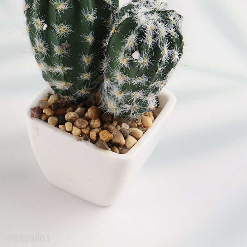 Online wholesale faux catcus artificial potted cactus for home office decor