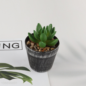Popular product small fake artificial potted succulent plants for desk decor