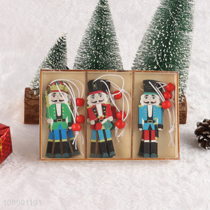 Good Qualitu Christmas Nutcracker Wooden Nutcracker Hanging Decorations