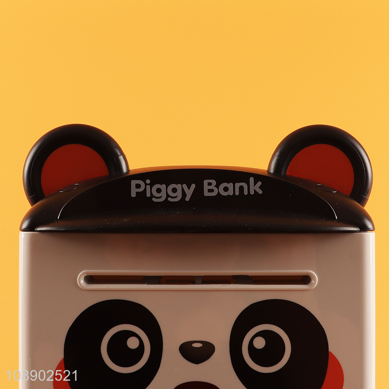 New product children mini panda money box with password and fingerprint