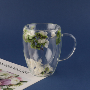 Good quality double wall coffee mug clear decorative coffee <em>glass</em> <em>cup</em>