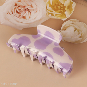 Low price purple acrylic women hair claw clips hair decorations