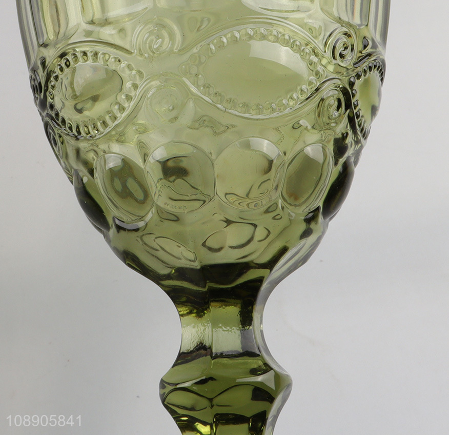 Top sale green unbreakable glass wine glasses champagne glasses wholesale