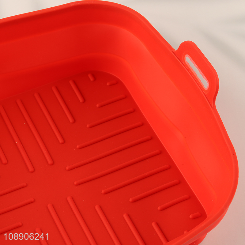 Wholesale square heat resistant silicone air fryer liners for baking