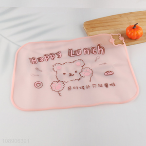 New product cartoon bear heat resistant silicone <em>placemat</em> for kids