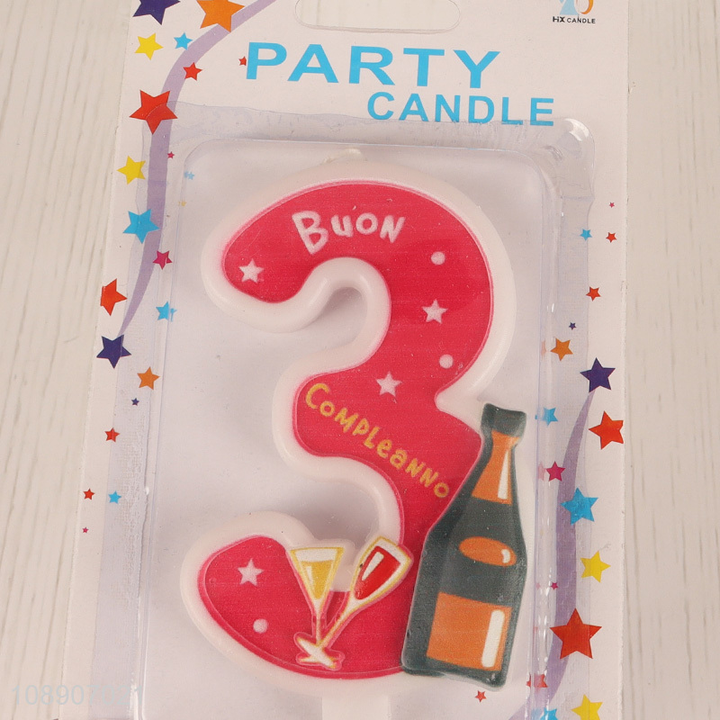 Top sale birthday party decoration candle number candle wholesale