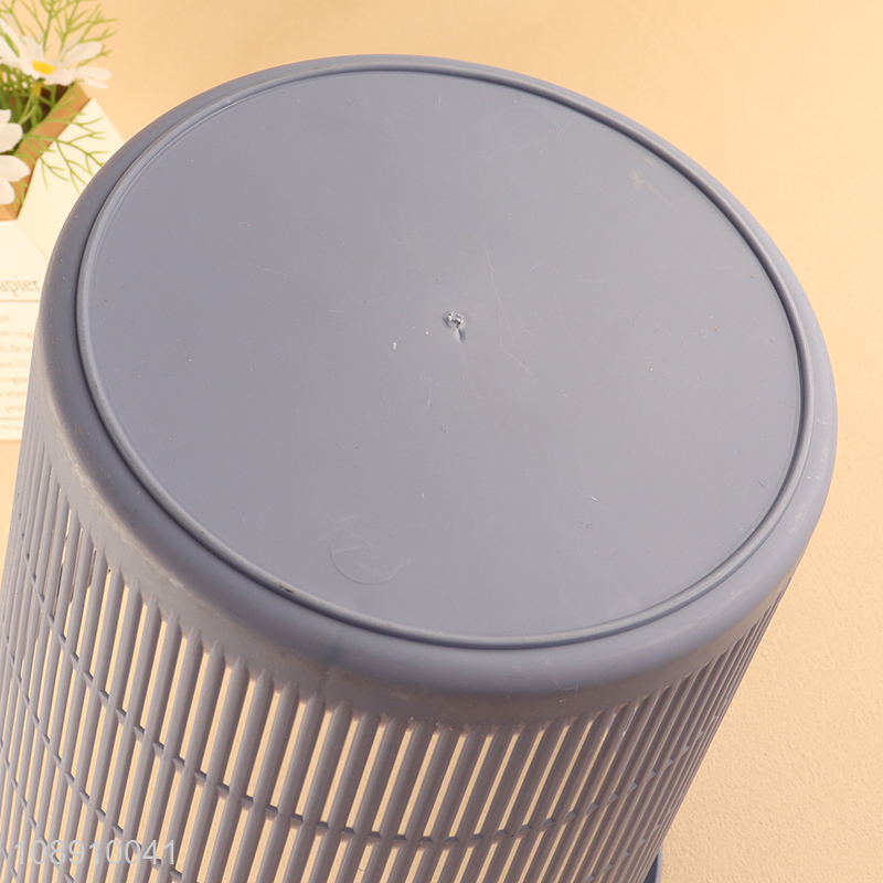 Wholesale round plastic trash can waste paper basket for home office