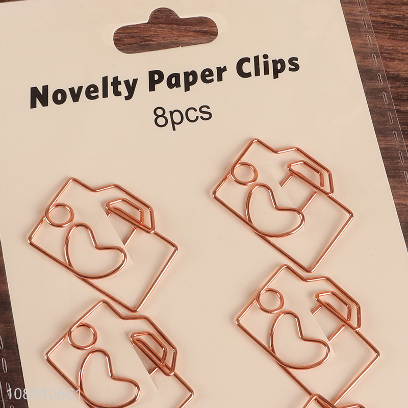 Top selling 8pcs novelty paper clips metal clips set