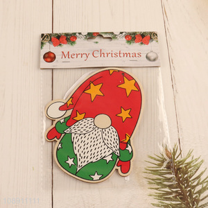 Hot Selling Christmas Tree Ornaments Painted Wooden Pendants for Decor