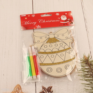 High Quality DIY Coloring Christmas Wooden Crafts Kit for Home Decoration