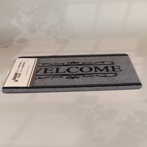 Top products grey welcome printed door mat floor mat wholesale