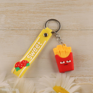 China Products Cute French Fries Keychain for Women Girls