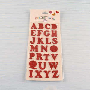 Factory Supply Glitter Foam Alphabet Stickers for Kids