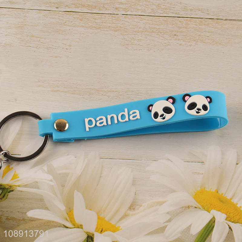 Good Quality Kawaii Panda Keychain Silicone Key Chain for Gift