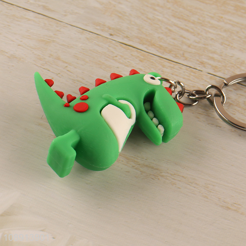 Hot Sale Cartoon Dinosaur Silicone Keychain Backpack Pendants