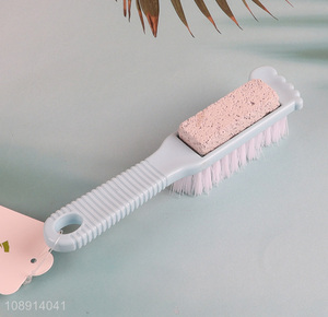 Yiwu market plastic cleaning brush with pumice stone