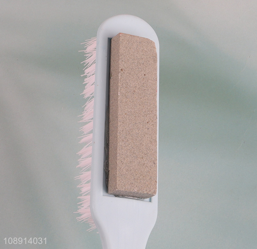 Best selling double-sided household cleaning brush with pumice stone