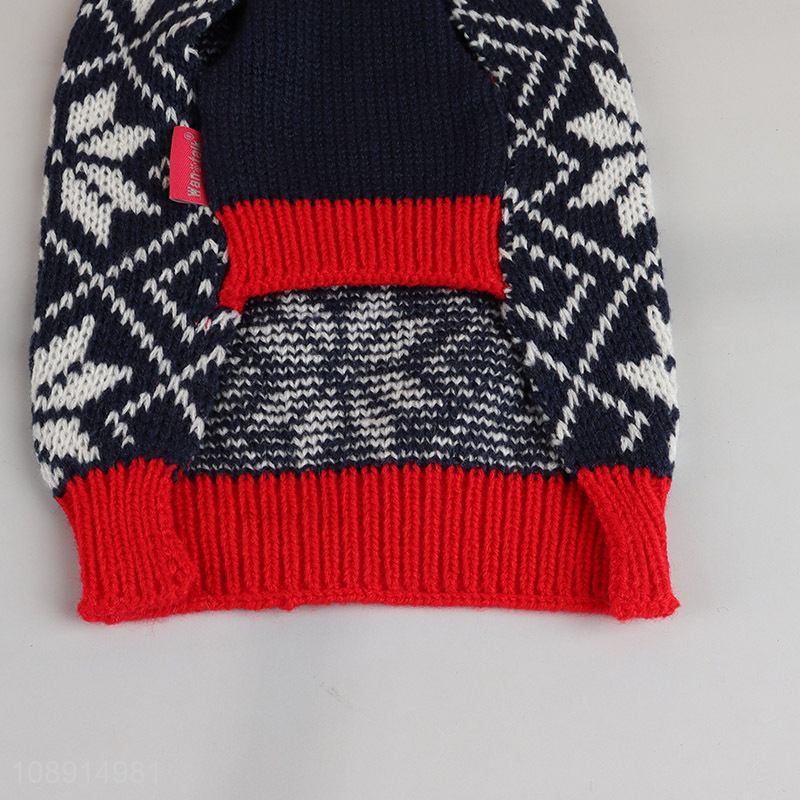 Good quality knitted dog clothes sweater winter puppy sweater