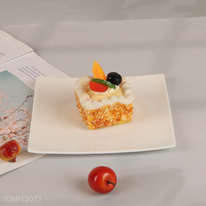 Factory price square ceramic white tableware <em>plate</em> dessert <em>plate</em>