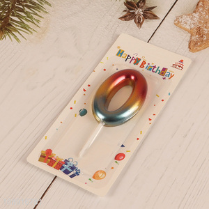 China wholesale colorful birthday cake decoration candle number candle