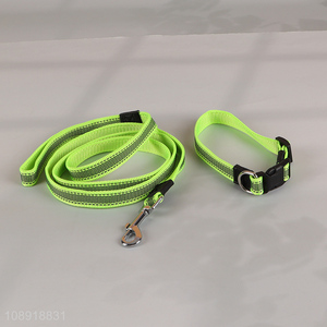 New Product Durable Reflective <em>Dog</em> Collar and <em>Leash</em> Set