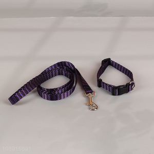 Wholesale Pet Supplies Adjustable <em>Dog</em> Collar and <em>Leash</em> Set