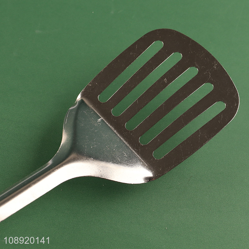 Yiwu market stainless steel non-stick cooking slotted spatula for home restaurant