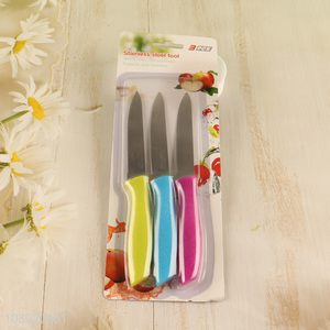 Popular products 3pcs stainless steel kitchen knife fruit knife set