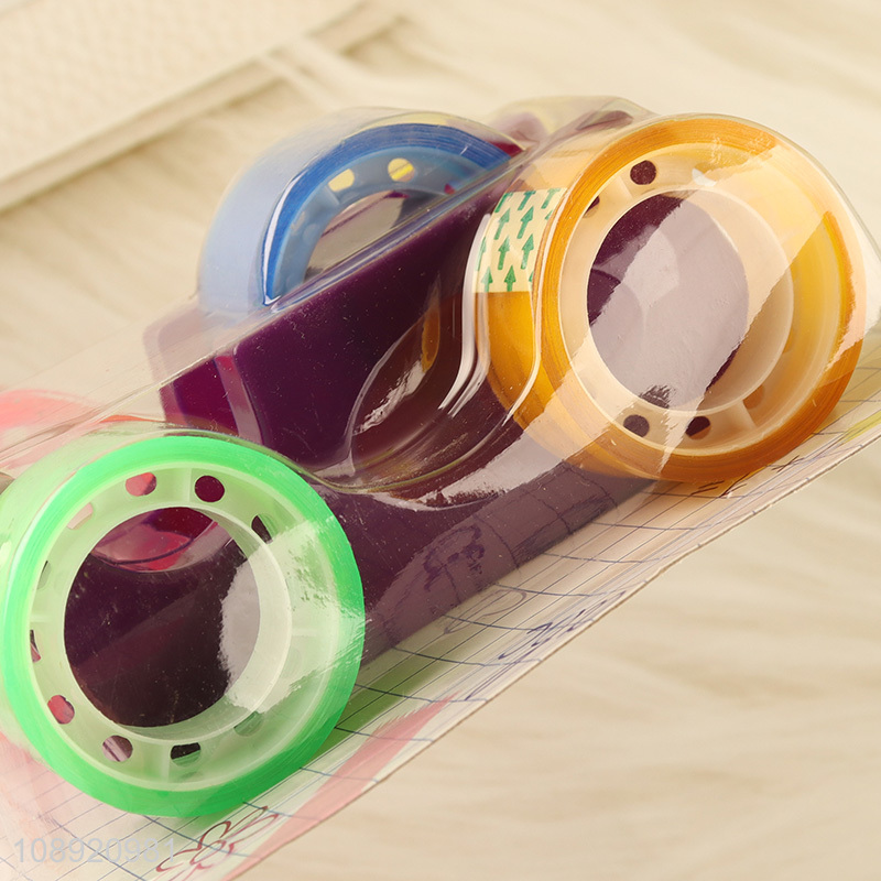 New arrival 5pcs office adhesive tape with tape dispenser