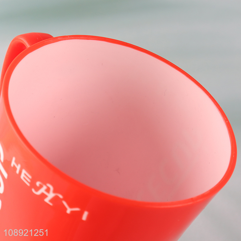 Best selling red water cup drinking cup with handle