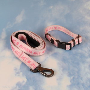 Hot Selling Custom Printed Adjustable <em>Dog</em> Collar and <em>Leash</em> Set