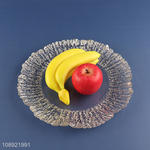 Hot selling tabletop decoration glass clear fruit <em>plate</em> dinner <em>plate</em>