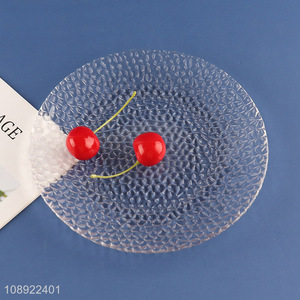 Good selling glass unbreakable wedding decoration dessert <em>plate</em> fruit <em>plate</em>