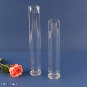 Best sale modern style glass clear flower vase hydroponic vase