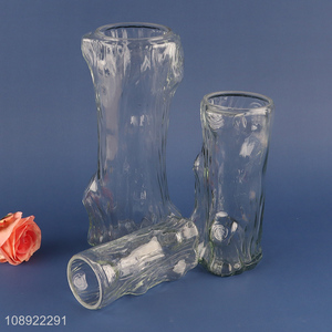 New product glass clear decorative flower vase hydroponic vase