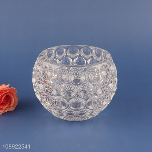 Best selling glass home decor luxury style candle holder wholesale