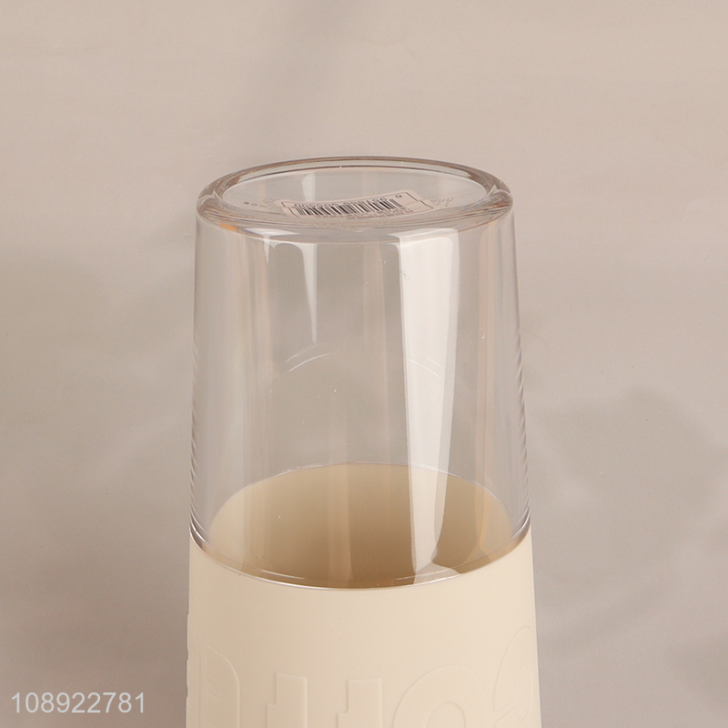 Hot Sale 400ml Reusable Tumbler Plastic Coffee Cup with Lid & Straw