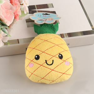 Good quality pineapple shape cartoon <em>pet</em> chew toy plush toy