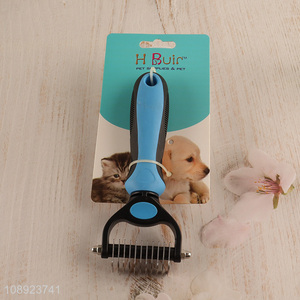 Good sale stainless steel double sided <em>pet</em> grooming tool comb