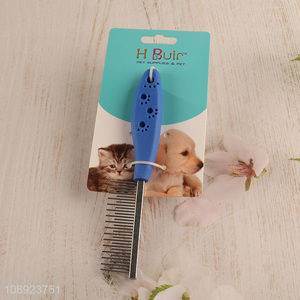 Yiwu market metal toothed <em>pet</em> grooming brush for sale