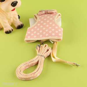 Online wholesale pink adjustable <em>dog</em> harness and <em>leash</em> set