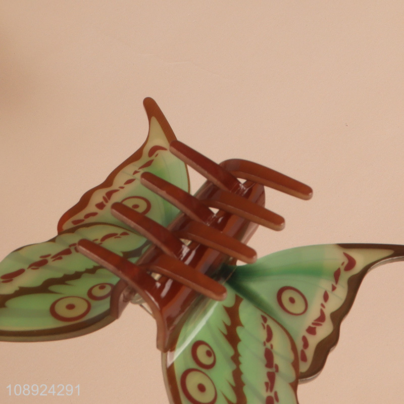 New Product Butterfly Acrylic Hair Claw Clips for Straight Curly Hair